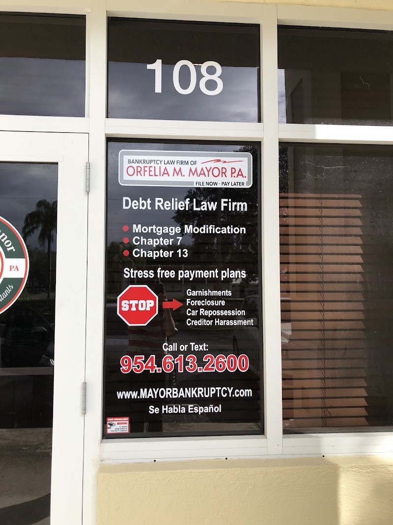 Bankruptcy Law Firm of Orfelia M. Mayor, - Abogado de Bancarrota en Fort Lauderdale;